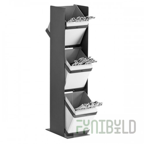 Cal-Mil 22048-13 Monterey 3-Tier Flatware / Condiment Display
