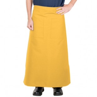 Intedge Gold Poly-Cotton Bistro Apron with 2 Pockets - 38