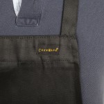 Chef Revival Black Poly-Cotton Customizable Bib Apron with 1 Pocket - 28