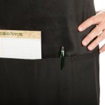 Chef Revival Black Poly-Cotton Customizable Bib Apron with 1 Pocket - 28