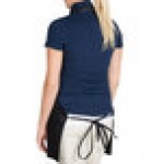Chef Revival Black Poly-Cotton Customizable Bib Apron with 1 Pocket - 28