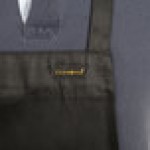 Chef Revival Black Poly-Cotton Customizable Bib Apron with 1 Pocket - 28