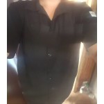 Mercer Culinary Millennia Air® Black Unisex Short Sleeve Cook Shirt with Full Mesh Back M60200BK - S