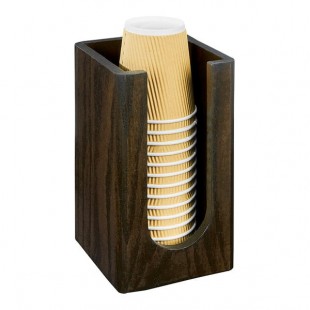 Cal-Mil Heritage Dark-Stained Oak Wood Countertop Cup / Lid Organizer 22430-112