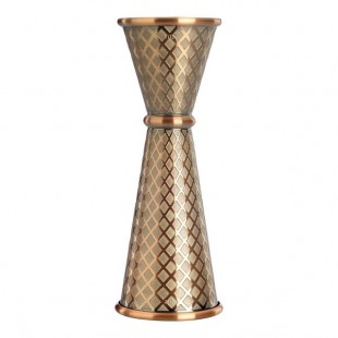 Barfly® 1 oz. & 2 oz. Antique Copper Diamond Lattice Japanese Style Jigger M37202ACP