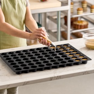 Silikomart SQ007 70 Compartment Mini Muffins Silicone Baking Mold - 1 7/8