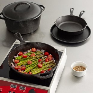Lodge 5-Piece Pre-Seasoned Cast Iron Cookware Set - Includes 8 Lodge 5-Piece Pre-Seasoned Cast Iron Cookware Set - Includes 8