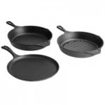 Lodge 5-Piece Pre-Seasoned Cast Iron Cookware Set - Includes 8