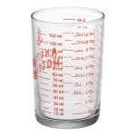 Anchor Hocking 91016AHG18 5 oz. Measuring Glass with Red Print and Graduations