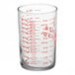 Anchor Hocking 91016AHG18 5 oz. Measuring Glass with Red Print and Graduations