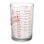 Anchor Hocking 91016AHG18 5 oz. Measuring Glass with Red Print and Graduations