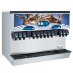 Servend 2706112 MDH-302 12 Valve Sanitary Lever Countertop Ice/Beverage Dispenser with Icepic, 300 lb. Ice Storage, and Internal Carbonator