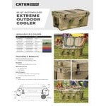 CaterGator CG65CHR Charcoal 65 Qt. Rotomolded Outdoor Cooler / Ice Chest