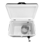 Coldbreak JOCK-1TR-SS54 Stainless Steel 1 Faucet 54 Qt. Insulated Jockey Box with Rear Input and 50 ft. Coil