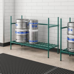 Regency 3 Keg Green Epoxy Keg Rack - 18