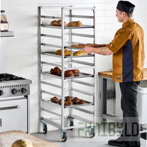 New Age 12 Pan End Load Heavy-Duty Aluminum Bun / Sheet Pan Rack 1333
