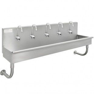 Advance Tabco 19-18-100EFADA 16-Gauge ADA Multi-Station Hand Sink with 5