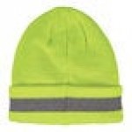 Ergodyne N-Ferno 6803 Hi-Vis Lime Cuffed Reflective Rib Knit Winter Hat 16864