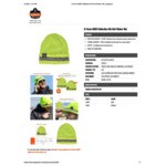Ergodyne N-Ferno 6803 Hi-Vis Lime Cuffed Reflective Rib Knit Winter Hat 16864