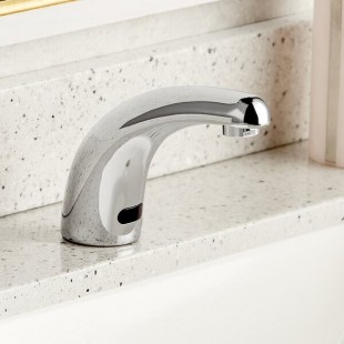 Waterloo Deck-Mount Hands-Free Sensor Faucet with 4 3/4 Waterloo Deck-Mount Hands-Free Sensor Faucet with 4 3/4