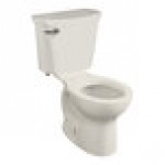 American Standard Cadet PRO 215BA104.222 Linen Vitreous China Floor-Mount Chair Height Round Toilet with High-Efficiency Tank - 1.28 GPF