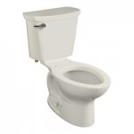 American Standard Cadet PRO 215BA104.222 Linen Vitreous China Floor-Mount Chair Height Round Toilet with High-Efficiency Tank - 1.28 GPF