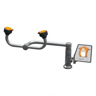 Guardian Equipment G1893 Right Hand All Stainless Steel Deck Mounted Eyewash Station with 90 Degree Swivel