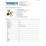 Wesco Industrial Products 3,000 lb. Electric Telescoping High Lift Pallet Truck with 45 Wesco Industrial Products 3,000 lb. Electric Telescoping High Lift Pallet Truck with 45