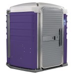 PolyJohn SA1-1010 We'll Care III Purple Wheelchair Accessible Portable Restroom - Assembled