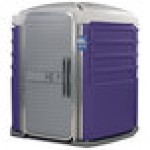 PolyJohn SA1-1010 We'll Care III Purple Wheelchair Accessible Portable Restroom - Assembled