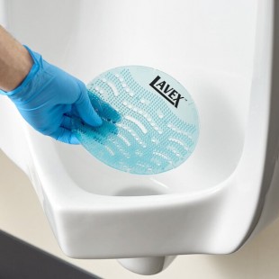 Lavex Seaside Breeze Scent EVA Deodorizing Gel Urinal Screen - 10/Case Lavex Seaside Breeze Scent EVA Deodorizing Gel Urinal Screen - 10/Case