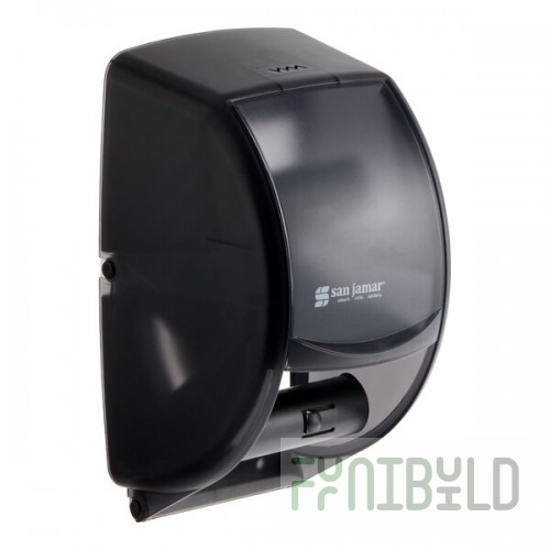 San Jamar R3500TBK Duett Classic Toilet Tissue Dispenser - Black Pearl