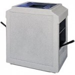 Wausau Tile TF1240 Auto Attendant 22 Gallon Concrete Square Trash Can with Aluminum Lid Wausau Tile TF1240 Auto Attendant 22 Gallon Concrete Square Trash Can with Aluminum Lid