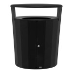 Rubbermaid® Resist® 2184979 45 Gallon Jet Black Metallic Steel Round Single-Stream Outdoor Trash Can