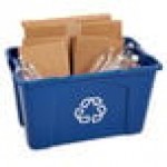 Rubbermaid® FG571873BLUE 18 Gallon Blue Rectangular Curbside Recycling Bin Rubbermaid® FG571873BLUE 18 Gallon Blue Rectangular Curbside Recycling Bin