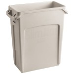 Rubbermaid® 1971259 Beige 64 Qt. / 16 Gallon Slim Jim Rectangular Trash Can Rubbermaid® 1971259 Beige 64 Qt. / 16 Gallon Slim Jim Rectangular Trash Can
