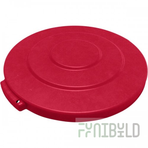 Carlisle 84101105 Bronco 10 Gallon Red Flat Round Trash Can Lid