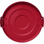 Carlisle 84101105 Bronco 10 Gallon Red Flat Round Trash Can Lid
