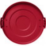 Carlisle 84101105 Bronco 10 Gallon Red Flat Round Trash Can Lid
