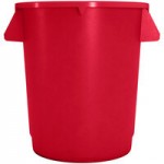Carlisle 84101105 Bronco 10 Gallon Red Flat Round Trash Can Lid
