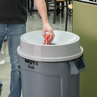 Rubbermaid® FG354300GRAY BRUTE Gray Round Funnel Top for FG263200 Containers 32 Gallon