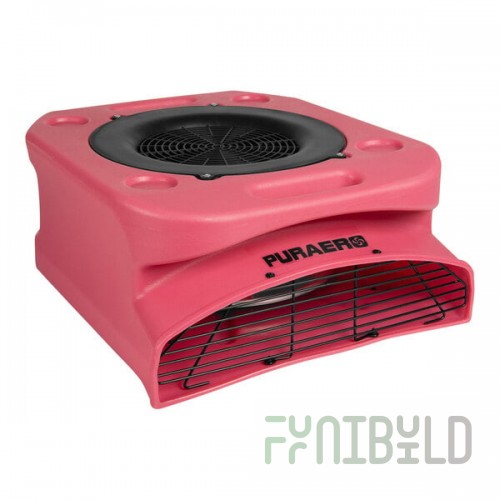 PURAERO PA-250-LP-RD Red 2-Speed Low Profile Air Mover - 1,100 CFM, 115V