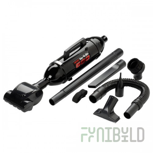 MetroVac VM12500T Vac N Blo 500 Handheld Canister Vacuum / Blower with Turbine Brush and Attachment Kit - 500W