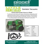 Bissell Commercial BGC2000 Little Hercules 2 Qt. Commercial Bagless Canister Vacuum with Tool Kit