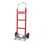 B&P Manufacturing Liberator 600 lb. Pink Aluminum / Steel Straight Back Hand Truck with Loop Handle and 10