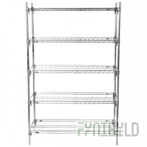 Metro 5A457C Stationary Super Erecta Adjustable 2 Series Chrome Wire Shelving Unit - 21