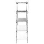 Metro 5A457C Stationary Super Erecta Adjustable 2 Series Chrome Wire Shelving Unit - 21 Metro 5A457C Stationary Super Erecta Adjustable 2 Series Chrome Wire Shelving Unit - 21