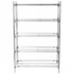 Metro 5A457C Stationary Super Erecta Adjustable 2 Series Chrome Wire Shelving Unit - 21 Metro 5A457C Stationary Super Erecta Adjustable 2 Series Chrome Wire Shelving Unit - 21
