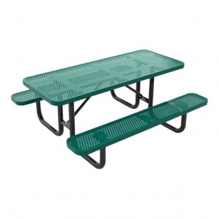 Lifeyard 6' Green Perforated Metal Picnic Table