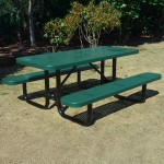 Lifeyard 6' Green Perforated Metal Picnic Table Lifeyard 6' Green Perforated Metal Picnic Table